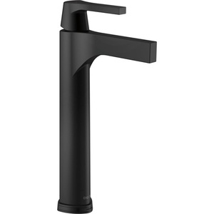 D774TBLDST Zura Vessel Filler Bathroom Faucet - Matte Black