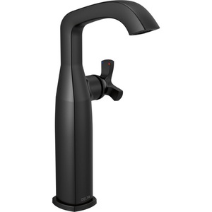 D776BLLHPDST/DH551BL Stryke Vessel Filler Bathroom Faucet - Matte Black