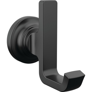 D78935BL Tetra Robe Hook Bathroom Accessory - Matte Black D78935BL Tetra Robe Hook Bathroom Accessory - Matte Black