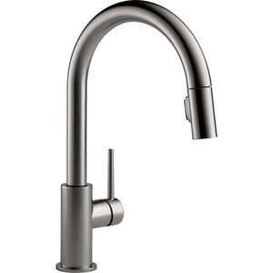 D9159KSLSDST Trinsic Pull-Out Spray Kitchen Faucet - Black Stainless