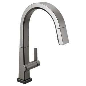 D9193TKSDST Pivotal Pull-Out Spray Kitchen Faucet - Black Stainless