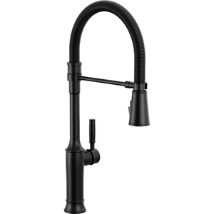 D9684BLDST Renaldi Pull-Out Spray Kitchen Faucet - Matte Black