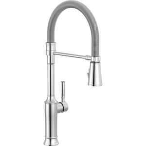 D9684PRDST Renaldi Pull-Out Spray Kitchen Faucet - Lumicoat Chrome