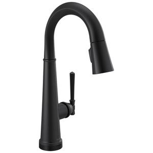 D9982TBLDST Emmeline Single-Hole Bar Faucet - Matte Black