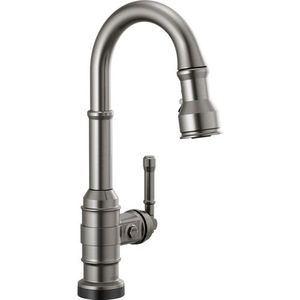 D9990TKSDST Broderick Single-Hole Bar Faucet - Black Stainless