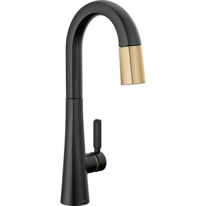 D9991GZPRDST Monrovia Widespread Bar Faucet - Matte Black / Champagne Bronze