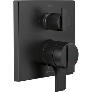 DT27867BL Angular Modern Non-Thermostatic Valve Trim Trim Kit - Matte Black