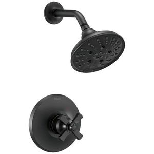 DT14256BLLHP/DH567BL/DR10000UN Dorval Single Handle Shower Faucet - Matte Black