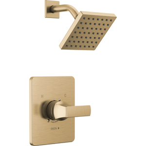 Dryden 1-Handle Shower Faucet Trim Kit in Champagne Bronze (Valve popular Not Included)