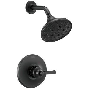 DT14256BLLHP/DH566BL/DR10000UN Dorval Single Handle Shower Faucet - Matte Black