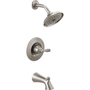 DT14432SS/DR10000UNBX Woodhurst One Handle Tub & Shower Faucet - Brilliance Stainless