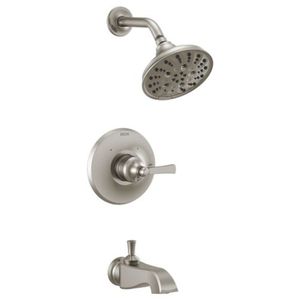 DT14456SSLHP/DH566SS/DR10000UN Dorval One Handle Tub & Shower Faucet - Brilliance Stainless