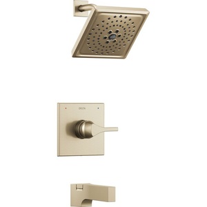 DT14474CZ/DR10000UNBX Zura One Handle Tub & Shower Faucet - Brilliance Champagne Bronze