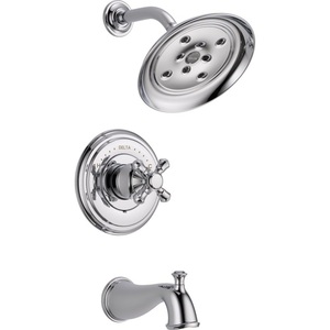 DT14497LHP/DH795/DR10000UNBX Cassidy One Handle Tub & Shower Faucet - Chrome