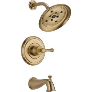 DT14497CZLHP/DH797CZ/DR10000UN Cassidy One Handle Tub & Shower Faucet - Brilliance Champagne Bronze DT14497CZLHP/DH797CZ/DR10000UN Cassidy One Handle Tub & Shower Faucet - Brilliance Champagne Bronze