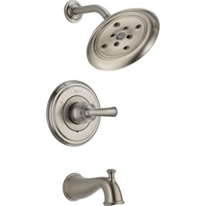 DT14497SSLHP/DH798SS/DR10000UN Cassidy One Handle Tub & Shower Faucet - Brilliance Stainless DT14497SSLHP/DH798SS/DR10000UN Cassidy One Handle Tub & Shower Faucet - Brilliance Stainless