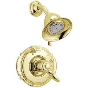 DT17255PB/DR10000UNBX Victorian Single Handle Shower Faucet - Brilliance Polished Brass