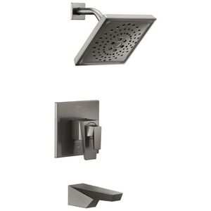 DT17443KS/DR10000UNBX Trillian One Handle Tub & Shower Faucet - Black Stainless