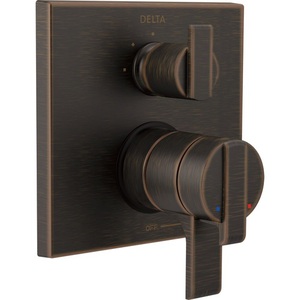 DT27867RB Angular Modern Non-Thermostatic Valve Trim Trim Kit - Venetian Bronze