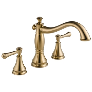 DT2797CZLHP/DR2707/DH697CZ Cassidy Deck Mount Tub Faucet - Brilliance Champagne Bronze DT2797CZLHP/DR2707/DH697CZ Cassidy Deck Mount Tub Faucet - Brilliance Champagne Bronze