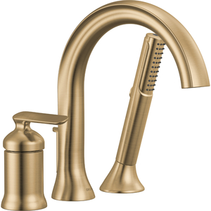 DT3745CZPR Bonacci Deck Mount With Handshower Tub Faucet - Lumicoat Champagne Bronze