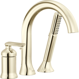 DT3745PNPR Bonacci Deck Mount With Handshower Tub Faucet - Lumicoat Polished Nickel