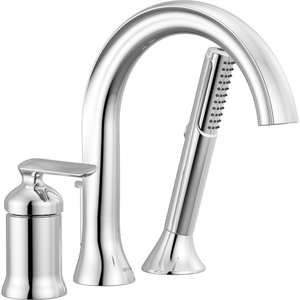 DT3745PR Bonacci Deck Mount With Handshower Tub Faucet - Lumicoat Chrome