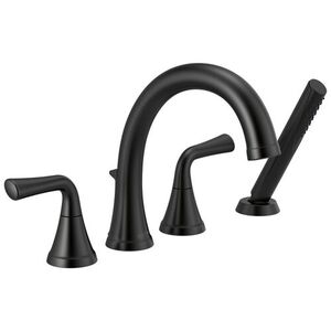 DT4733BL/DR4707 Kayra Deck Mount With Handshower Tub Faucet - Matte Black