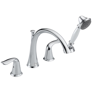 DT4738/DR4707 Lahara Deck Mount With Handshower Tub Faucet - Chrome DT4738/DR4707 Lahara Deck Mount With Handshower Tub Faucet - Chrome