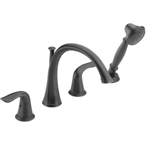 DT4738RB/DR4707 Lahara Deck Mount With Handshower Tub Faucet - Venetian Bronze DT4738RB/DR4707 Lahara Deck Mount With Handshower Tub Faucet - Venetian Bronze