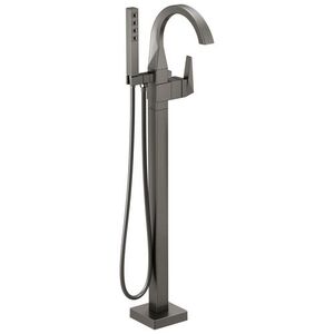 DT4746KSFL/DR4700FL Trillian Freestanding Tub Faucet - Black Stainless