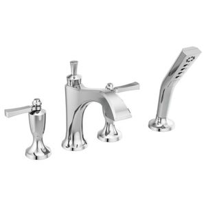 DT4756LHP/DH568/DR4707 Dorval Deck Mount With Handshower Tub Faucet - Chrome