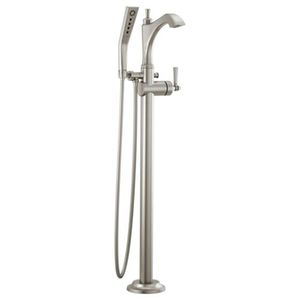 DT4756SSLHPFL/DH566SS/DR4700FL Dorval Freestanding Tub Faucet - Brilliance Stainless