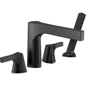 DT4774BL/DR4707 Zura Deck Mount With Handshower Tub Faucet - Matte Black