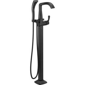 DT4776BLFL/DR4700FL Stryke Freestanding Tub Faucet - Matte Black DT4776BLFL/DR4700FL Stryke Freestanding Tub Faucet - Matte Black