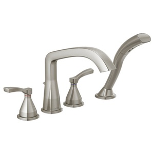 DT4776SS/DR4707 Stryke Deck Mount With Handshower Tub Faucet - Brilliance Stainless DT4776SS/DR4707 Stryke Deck Mount With Handshower Tub Faucet - Brilliance Stainless