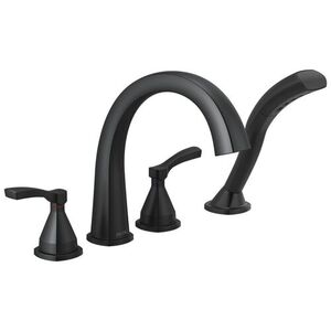 DT4777BL/DR4707 Stryke Deck Mount With Handshower Tub Faucet - Matte Black DT4777BL/DR4707 Stryke Deck Mount With Handshower Tub Faucet - Matte Black