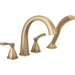 DT4777CZ/DR4707 Stryke Deck Mount With Handshower Tub Faucet - Brilliance Champagne Bronze DT4777CZ/DR4707 Stryke Deck Mount With Handshower Tub Faucet - Brilliance Champagne Bronze