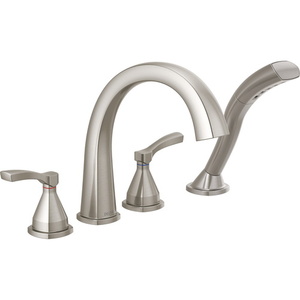 DT4777SS/DR4707 Stryke Deck Mount With Handshower Tub Faucet - Brilliance Stainless