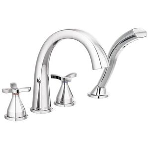 DT47776/DR4707 Stryke Deck Mount With Handshower Tub Faucet - Chrome DT47776/DR4707 Stryke Deck Mount With Handshower Tub Faucet - Chrome