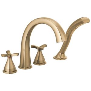 DT47776CZ/DR4707 Stryke Deck Mount With Handshower Tub Faucet - Brilliance Champagne Bronze DT47776CZ/DR4707 Stryke Deck Mount With Handshower Tub Faucet - Brilliance Champagne Bronze