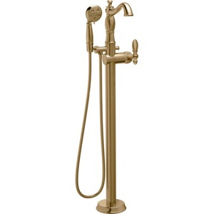 DT4797CZFLLHP/DH716CZ/DR4700FL Cassidy Freestanding Tub Faucet - Brilliance Champagne Bronze DT4797CZFLLHP/DH716CZ/DR4700FL Cassidy Freestanding Tub Faucet - Brilliance Champagne Bronze