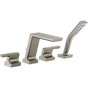 DT4799SS/DR4707 Pivotal Deck Mount With Handshower Tub Faucet - Brilliance Stainless DT4799SS/DR4707 Pivotal Deck Mount With Handshower Tub Faucet - Brilliance Stainless