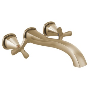 DT57766CZWL/DR3500WL Stryke Wall Mount Whirlpool Faucet Tub Faucet - Brilliance Champagne Bronze DT57766CZWL/DR3500WL Stryke Wall Mount Whirlpool Faucet Tub Faucet - Brilliance Champagne Bronze