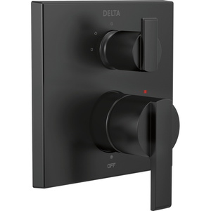 DT24867BL Angular Modern Non-Thermostatic Valve Trim Trim Kit - Matte Black