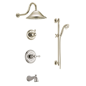 DDSSCASSIDY1404PN Monitor 14 Shower Tower Custom Shower System - Brilliance Polished Nickel