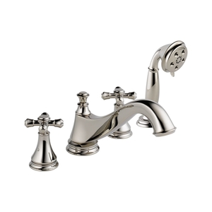 DT4795PNLHP/DR4707/DH695PN Cassidy Deck Mount With Handshower Tub Faucet - Brilliance Polished Nickel DT4795PNLHP/DR4707/DH695PN Cassidy Deck Mount With Handshower Tub Faucet - Brilliance Polished Nickel