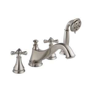 DT4795SSLHP/DR4707/DH695SS Cassidy Deck Mount With Handshower Tub Faucet - Brilliance Stainless DT4795SSLHP/DR4707/DH695SS Cassidy Deck Mount With Handshower Tub Faucet - Brilliance Stainless