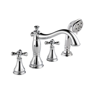 DT4797LHP/DR4707/DH695 Cassidy Deck Mount With Handshower Tub Faucet - Chrome DT4797LHP/DR4707/DH695 Cassidy Deck Mount With Handshower Tub Faucet - Chrome
