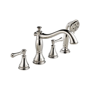 DT4797PNLHP/DR4707/DH697PN Cassidy Deck Mount With Handshower Tub Faucet - Brilliance Polished Nickel DT4797PNLHP/DR4707/DH697PN Cassidy Deck Mount With Handshower Tub Faucet - Brilliance Polished Nickel